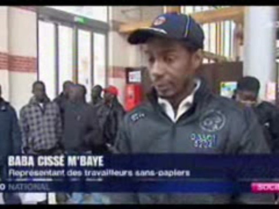 FR3-Annonce Darcos-Réaction CGT et Sans-papiers aux 6h RESF