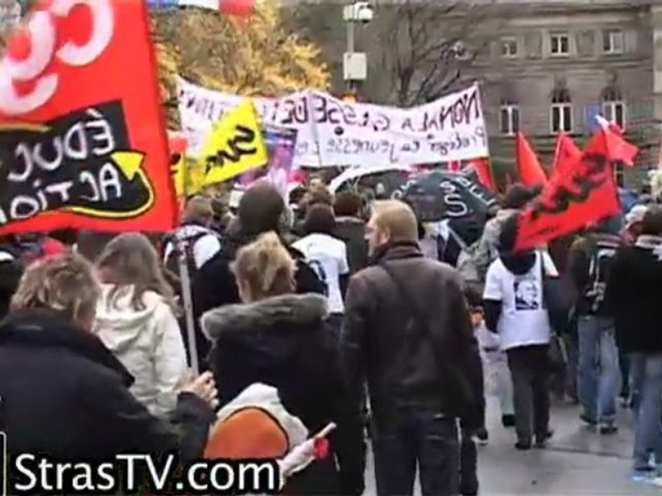 Manif de l'éducation et de la Poste à Strasbourg Novembre 09