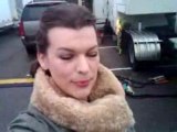 Milla Jovovich on set of RE Afterlife