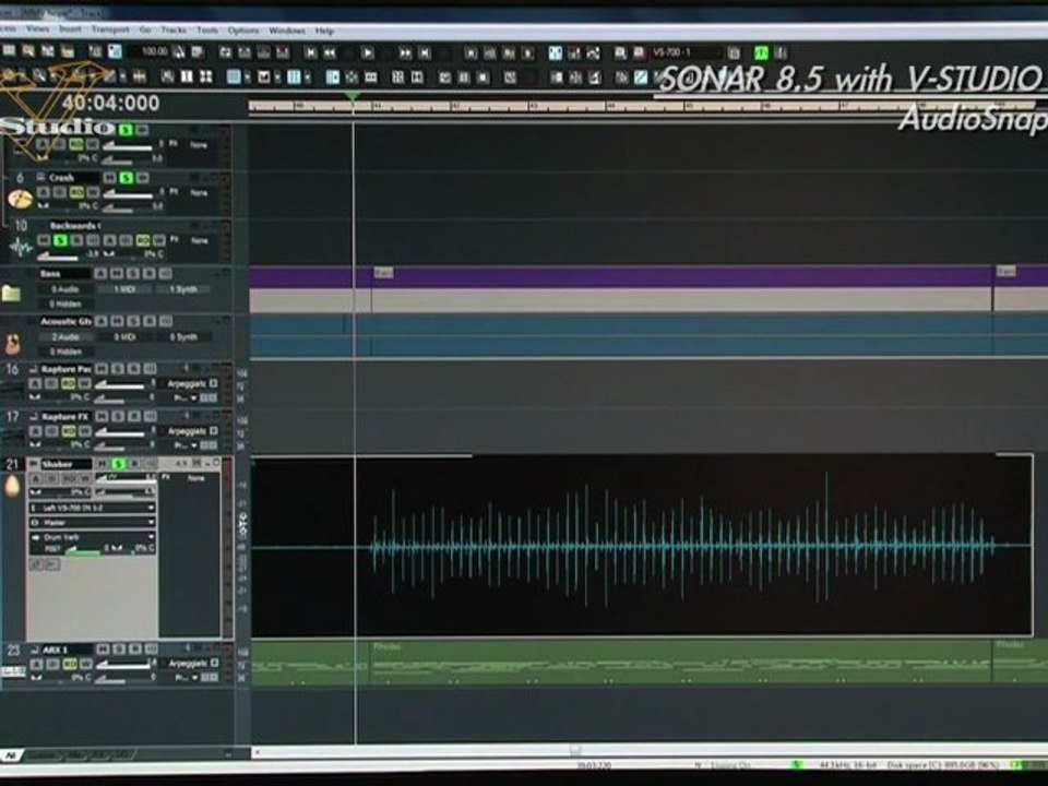 Recording Shakers with AudioSnap 2.0 & V-Studio 700