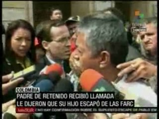 Moncayo recibió llamada que Pablo Emilio escapó de las FARC