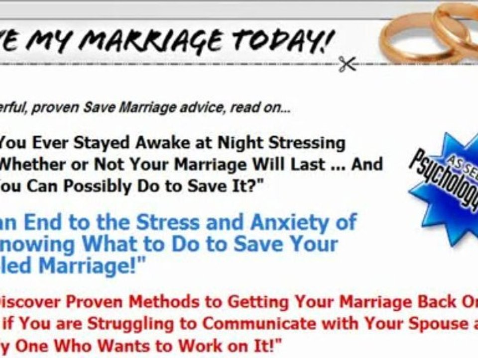 proven Save Marriage advices