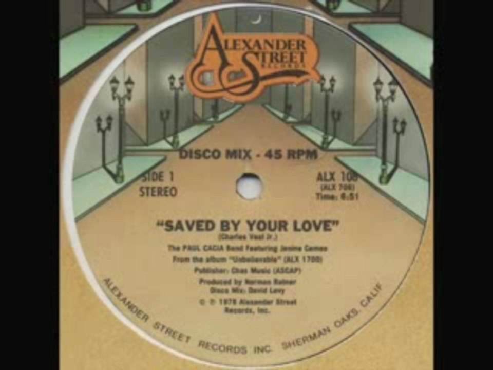 70s disco music - Paul Cacia Band - Saved By Your Love 1978
