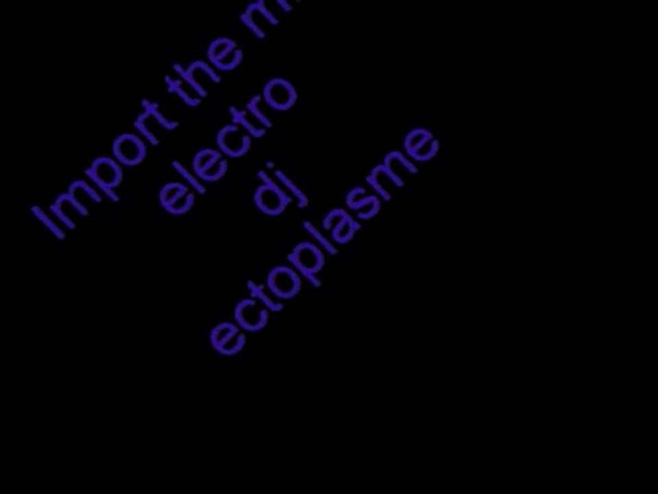 Un vrai ectoplasme mais en musique a ne pas rater!