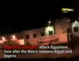 Algériens hooligans de tir les Egyptiens au Soudan