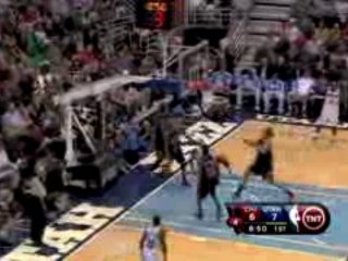 NBA Carlos Boozer gets the underhand scoop to fall in.