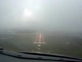 Landing across the clouds