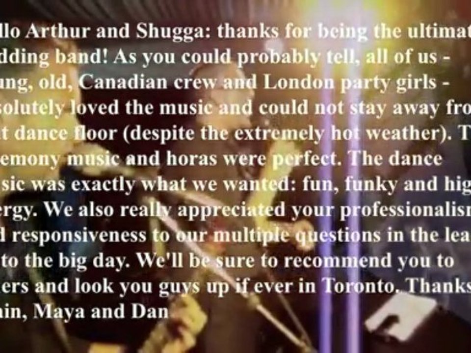 Toronto Wedding Bands - www.fusion-events.ca - Shugga