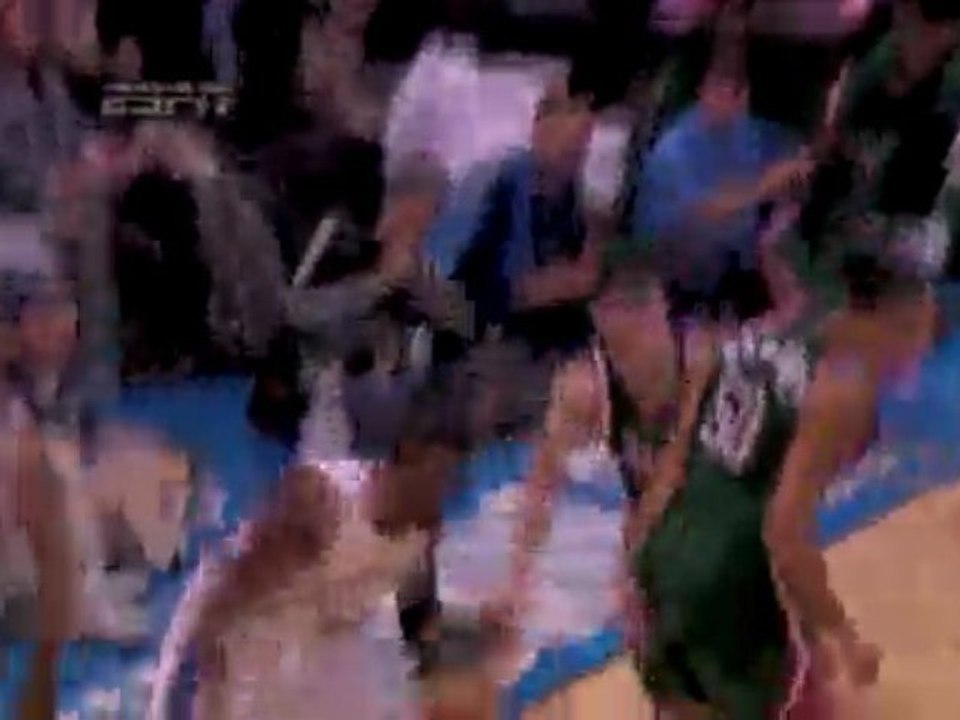 NBA Jeff Green posterizes half of the Bucks' front line.