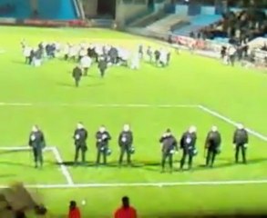 HAC 1-0 AJACCIO BAGARRE FIN DE MATCH