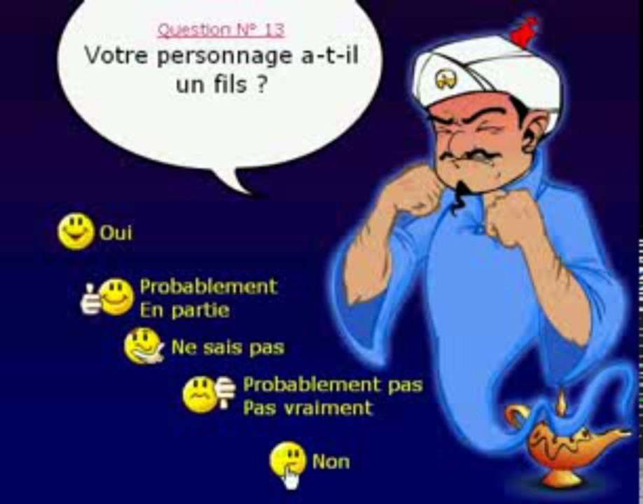 Demonstration Akinator le genie du web : Shawn Micheals