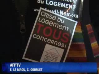 AFP - Nuit solidaire du logement 27 novembre 2009
