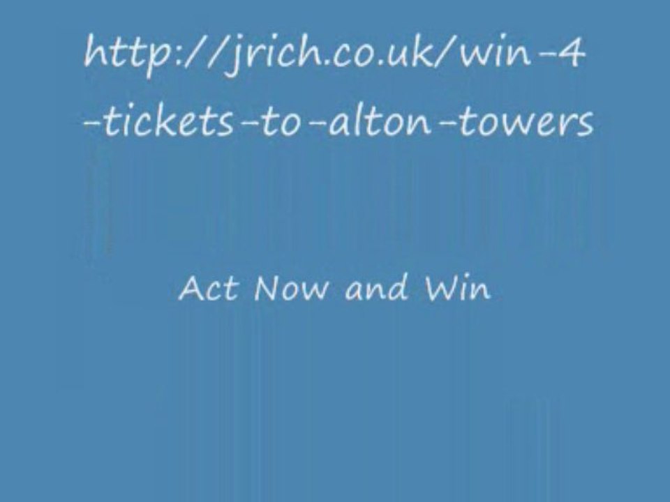 Win 4 tickets to Alton Towers!