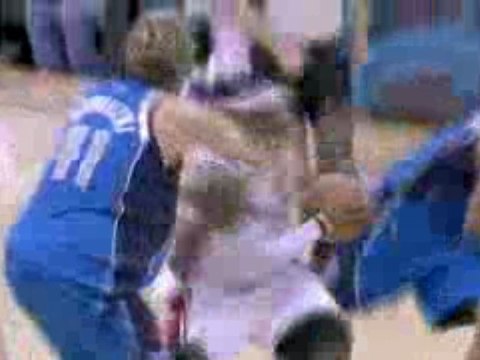 NBA LeBron James glides right through the lane for a big sla