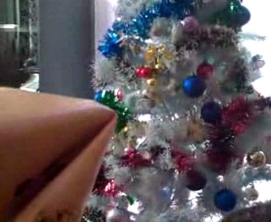 alicia devant le sapin