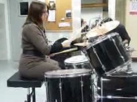 Moi à mes cours de batterie :-)