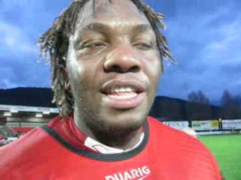 Rugby - Réaction d'Adamou après US Oyonnax - Stade Montois