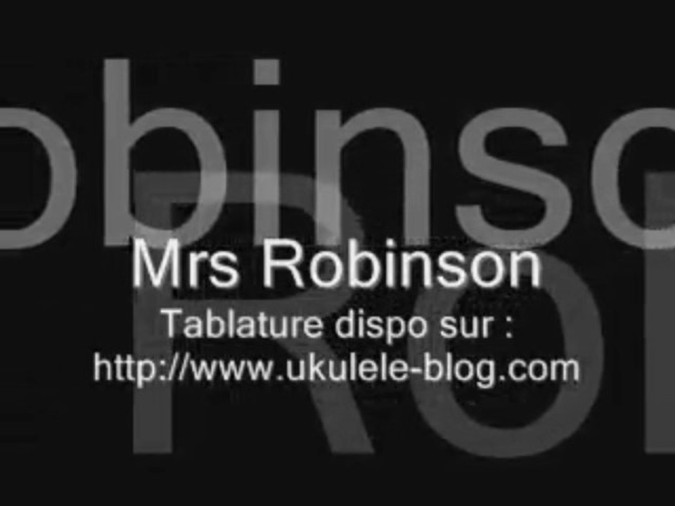 Mrs Robinson Ukulele Cover