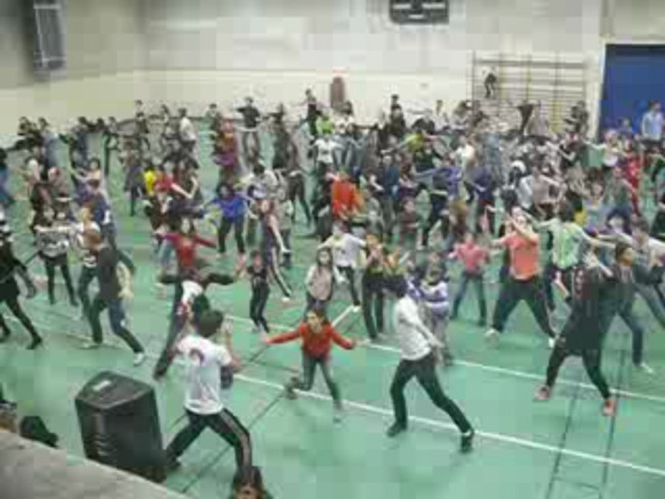 (répétition )La flashmob de la chaine de l'espoir au Louvre