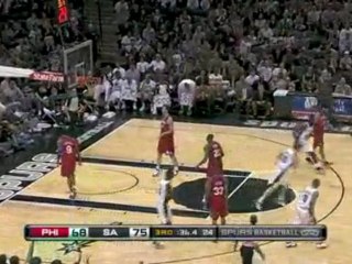 NBA Manu Ginobili steps back and drains his first three-poin