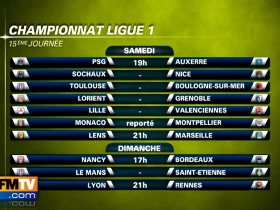 Ligue 1 : le programme de ce week-end