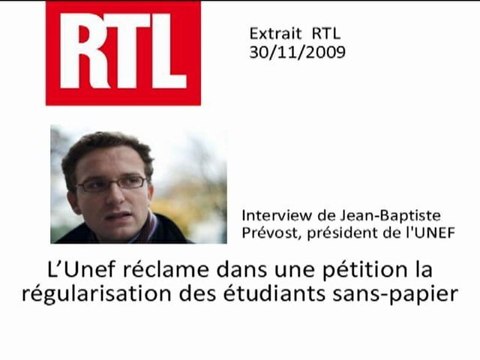 L'UNEF lance un appel en faveur des étudiants sans papiers!