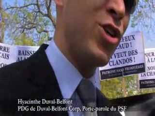 Patrons Sans Frontières - Devant le MEDEF