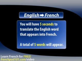 Learn French - French Video Vocabulary Beginner series #5