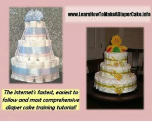 Easy to Follow Video Instructions to Make a Baby Diaper Cake