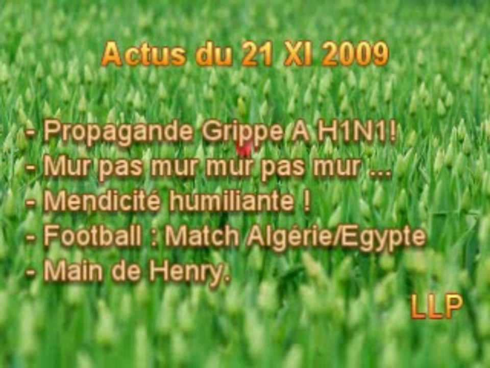 LLP ACTU DU 28 11 2009