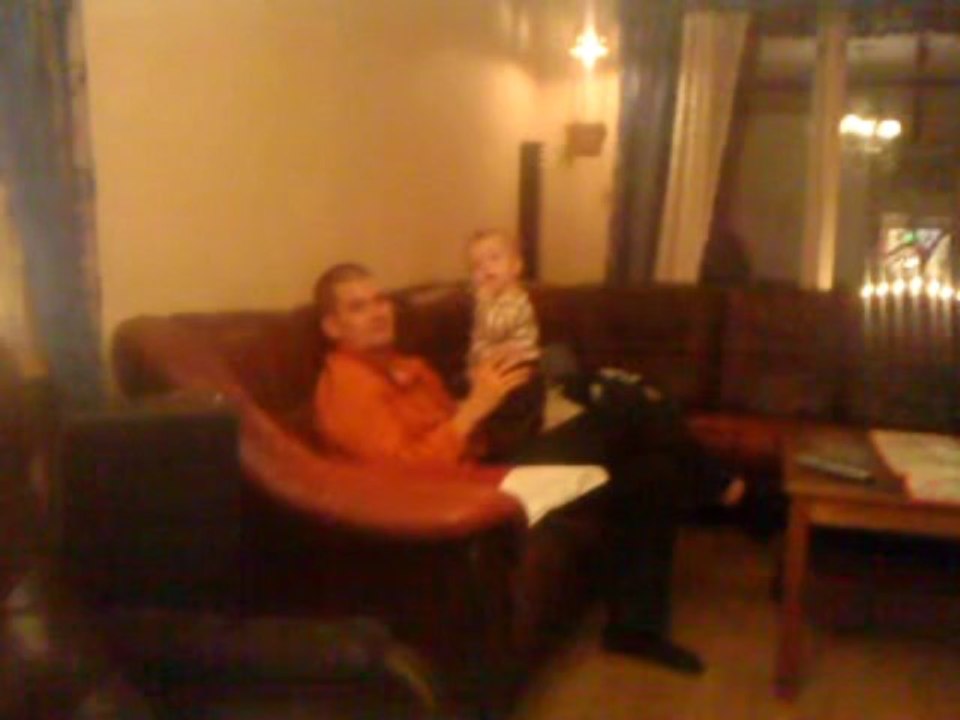 Jag myser hos pappa!