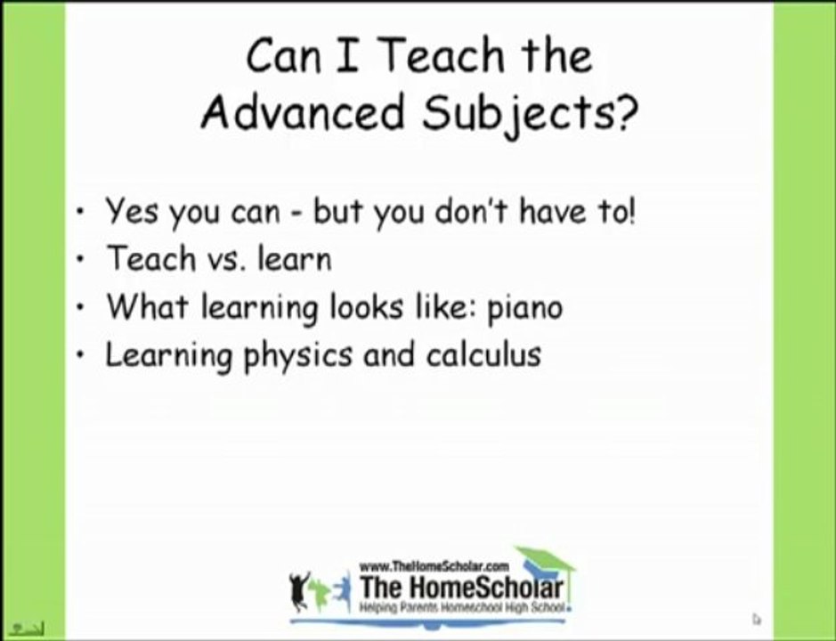 Can I Teach The Advanced Subjects
