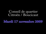 Conseil de Quartier Citroen-Boucicaut 17 novembre 2009