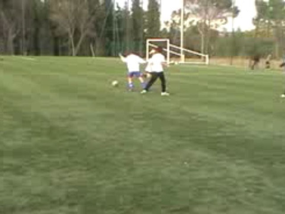 Les U 11 équipe 1 a l'entraînement.