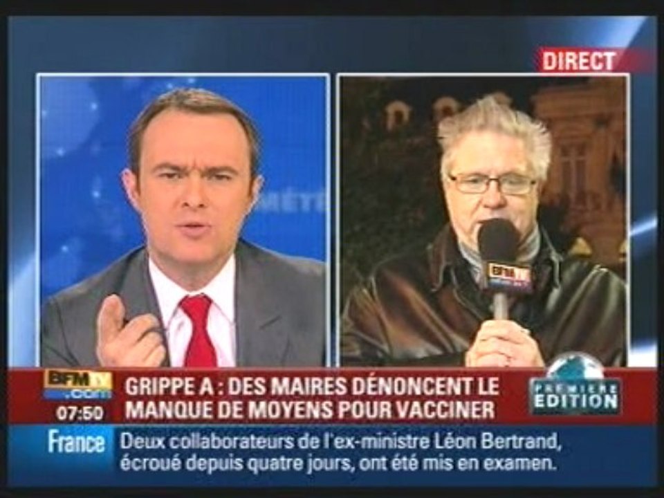 Interview BFM TV : Grippe A, les maires en colère