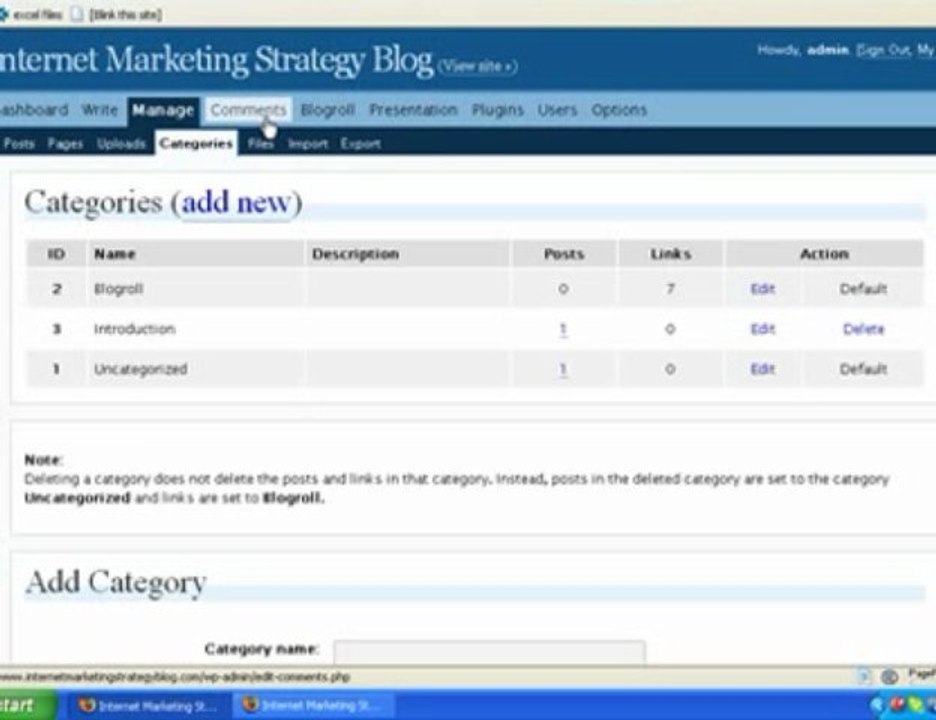 Exploring the Wordpress Dashboard