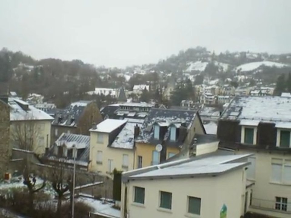 La Bourboule: Petit matin sous la neige