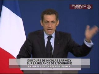 EVENEMENT,Discours de Nicolas Sarkozy sur la relance de l'économie