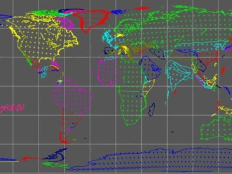 Tectonic Plates Movements Rectangle View