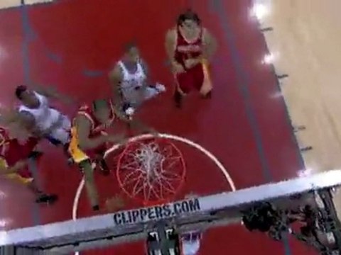 NBA Trevor Ariza comes soaring in for the powerful landing.