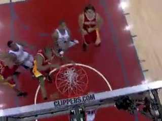 NBA Trevor Ariza comes soaring in for the powerful landing.