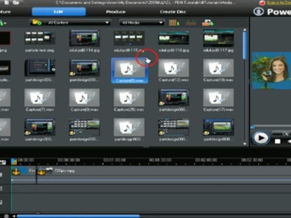 CyberLink PowerDirector 8 - Gestion de la Bilbiothèque Média