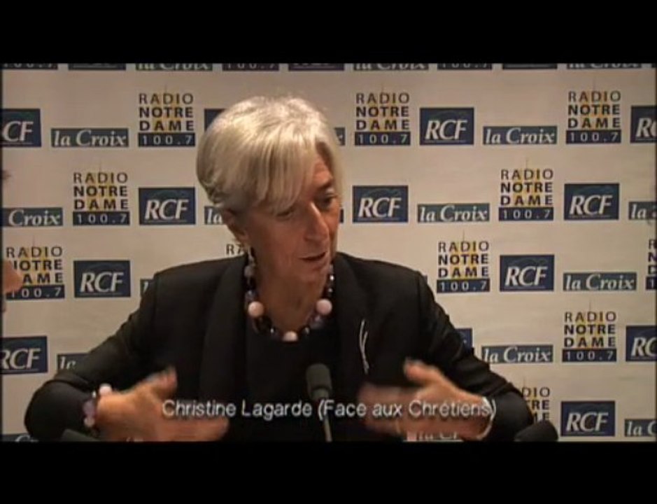 Christine Lagarde - Face aux Chrétiens partie 1 - 03/12/2009