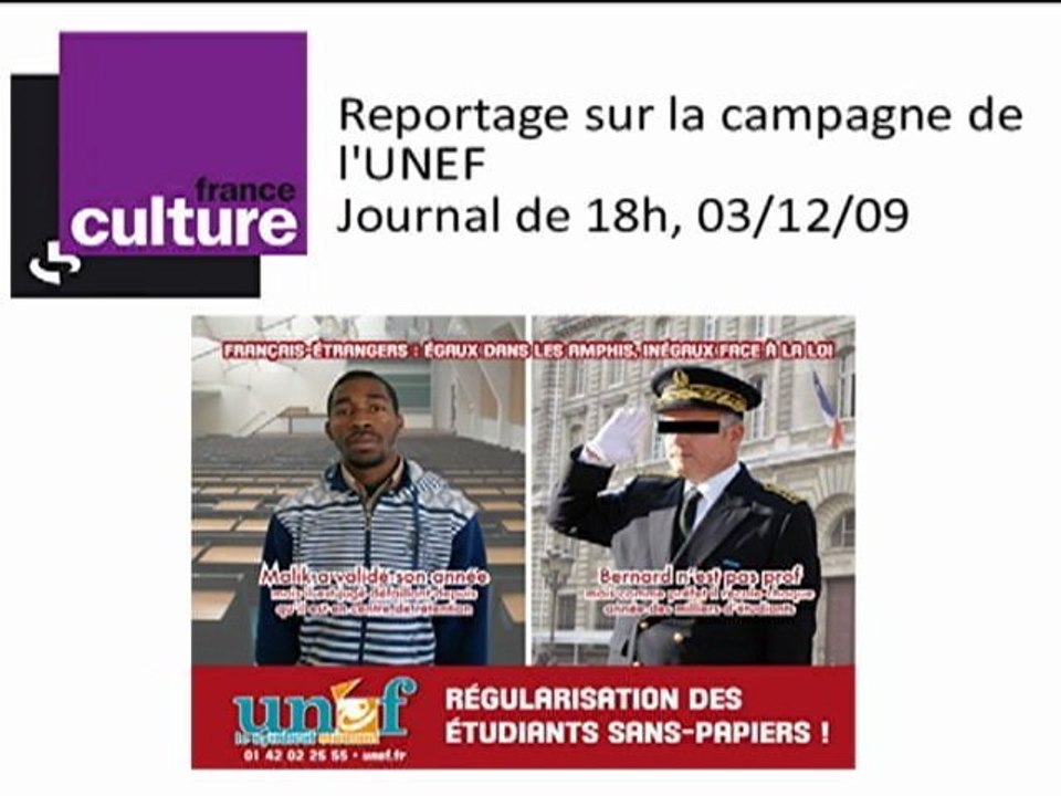 Etudiants sans-papiers : reportage sur la campagne de l'UNEF