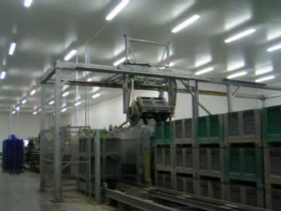 Portique robot industriel vide palox