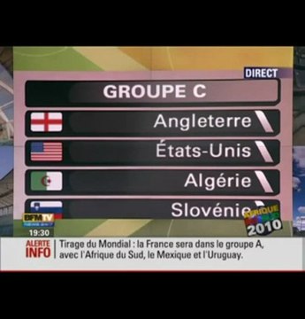 COUPE DU MONDE 2010 FIFA™ TIRAGE AU SORT POUR LALGERIA BMFTV