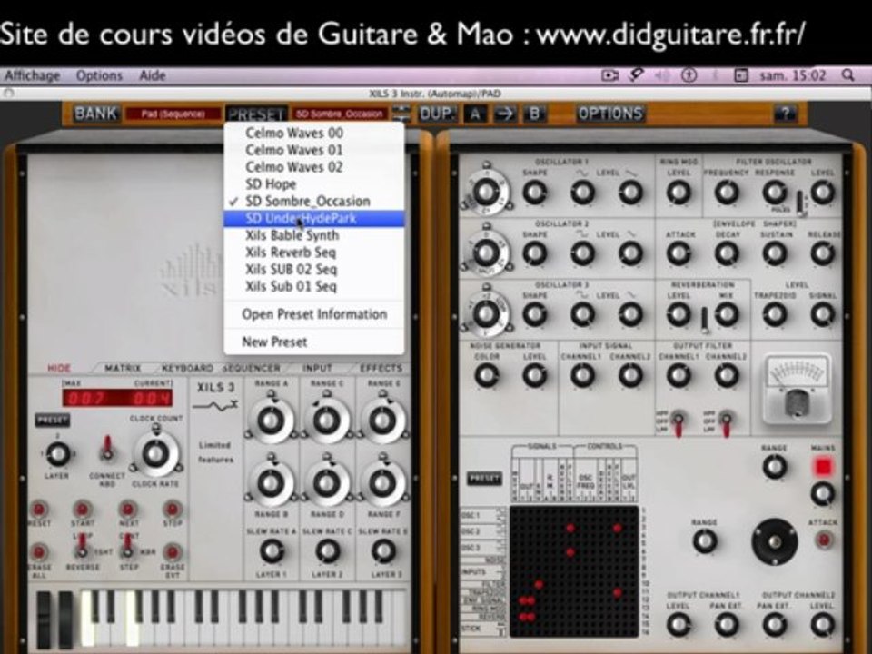 Tuto MAO XILS 3 LAB Test des Presets Pad par Didguitare