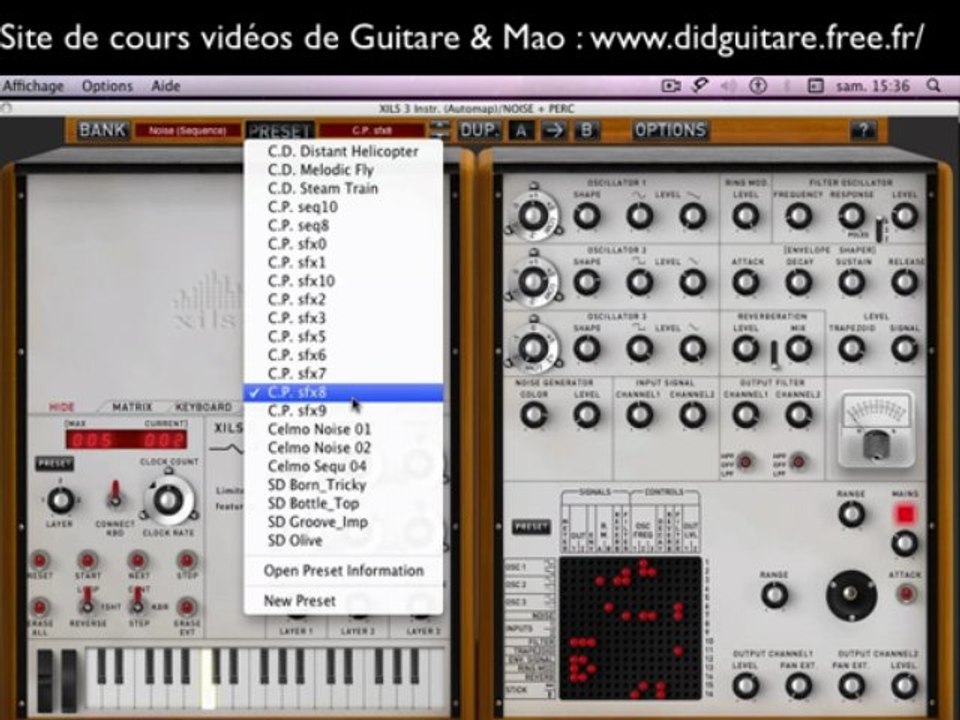 Tuto MAO XILS 3 LAB Test des Presets Noise par Didguitare