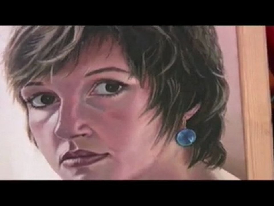 Anita de Harde: schilderijen-expo bij Omroep Flevoland 2008