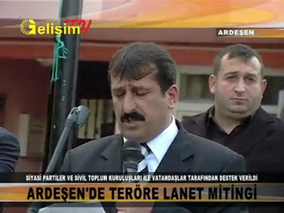 ardesen'de teröre lanet yürüyüşü